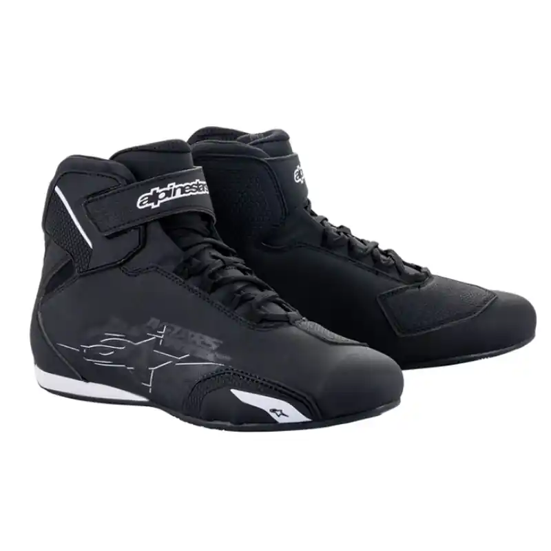 Alta Calidad Zapatillas moto SEKTOR Alpinestars negro-blanco Talla 38