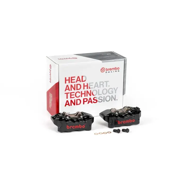 Disponible Ahora PINZAS BREMBO RACING PINZAS DE FRENO RADIALES CNC GP4-RB NEGRAS 100MM 220B47330