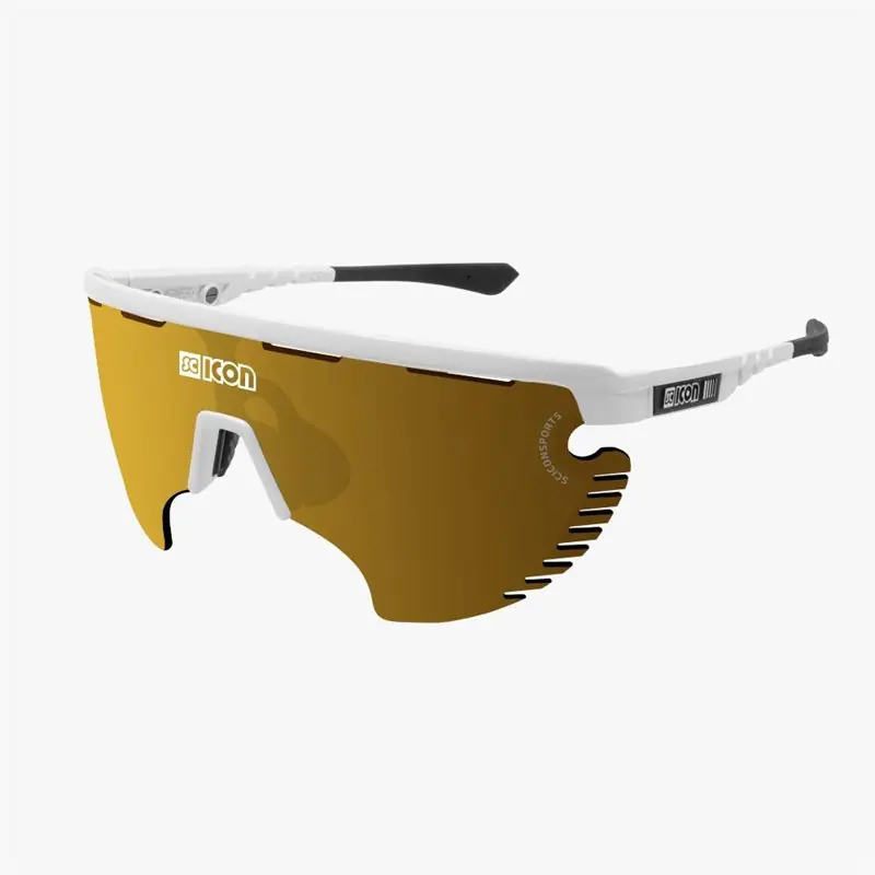 GAFAS SCICON AEROWING LAMON BLANCO BRILLANTE (LENTE MULTIESPEJO BRONCE) Oferta Flash