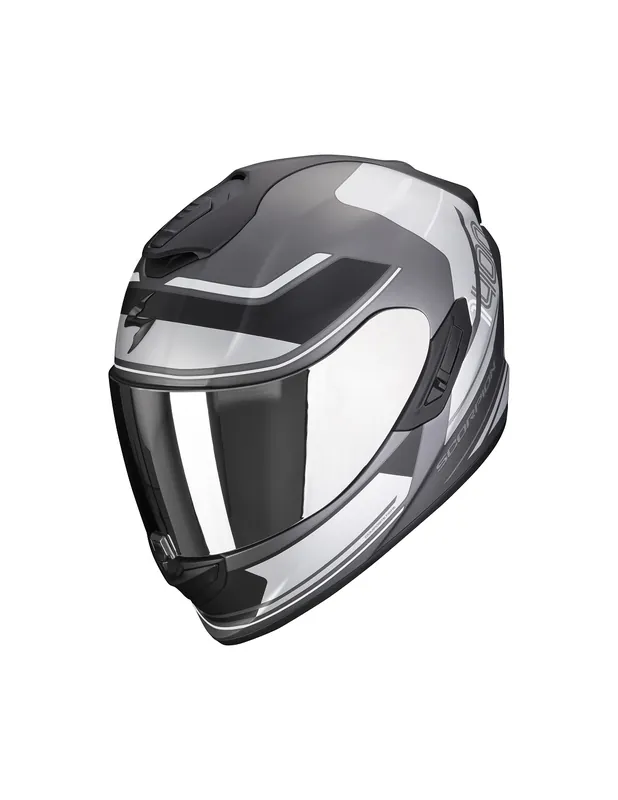 Casco Touring Scorpion Exo-1400 Evo Air Vittoria Plata Mate/Blanco XS Alta Calidad